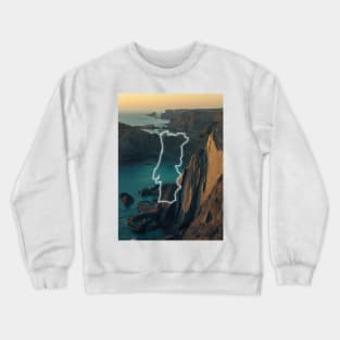 Portugal Country Map | Luminous Landscapes Crewneck Sweatshirt